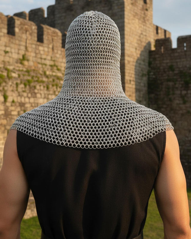Medieval Butted Chainmail Coif – Ren Faire & LARP