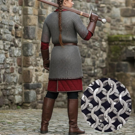 Medieval Chainmail Shirt – 9mm Flat Riveted with Washers