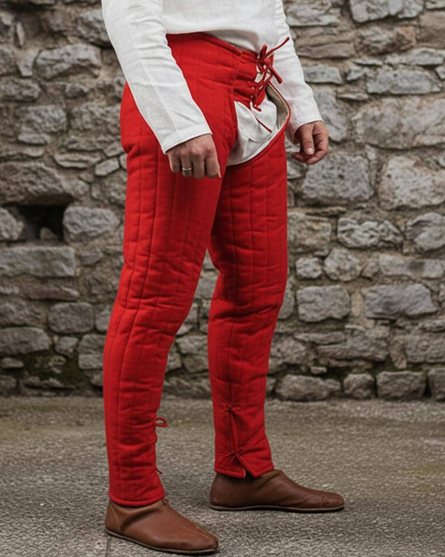 Quilted Cotton Armor Chausses – Medieval Padded Leggings