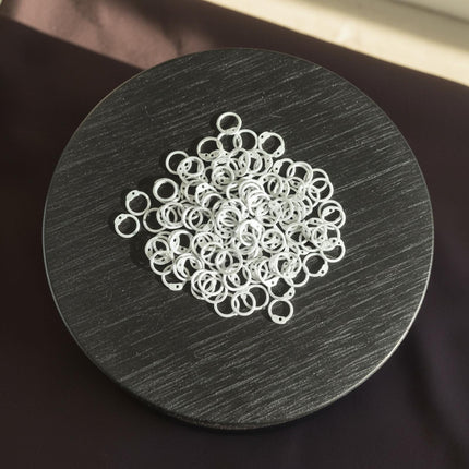 Aluminum Chainmail 9mm Round Ring with Riveted| Free Tool