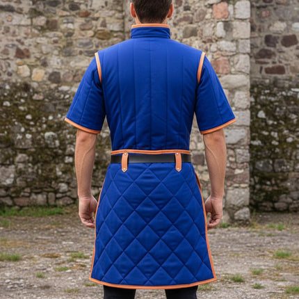 Renaissance Faire Gambeson With Leather Trim