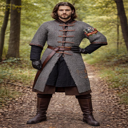 Chainmail Armor Shirt – 9mm Round Riveted Rings with Washers