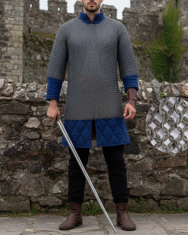 Chainmail Hauberk Shirt – 9mm Round Riveted Rings with Washers