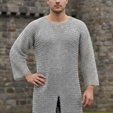 Aluminum Chainmail Shirt – 9mm Round Riveted Rings with Washers
