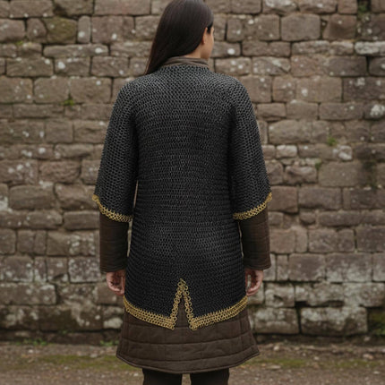 Chainmail Shirt – 8MM Flat Riveted Rings with Washers and Brass Rows