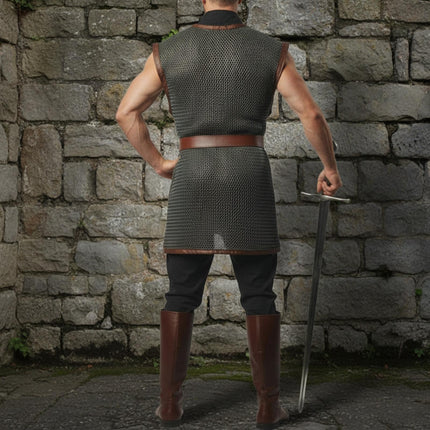 Sleeveless Chainmail Shirt – 9mm Flat Riveted Rings with Washers