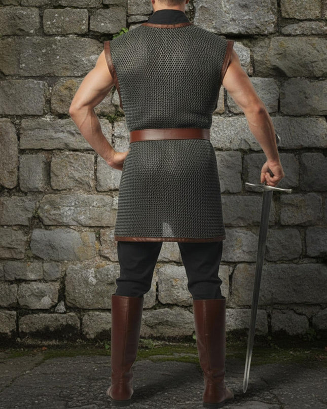 Sleeveless Chainmail Shirt – 9mm Flat Riveted Rings with Washers