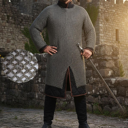 Medieval Knight Chainmail Shirt – 9mm Round Riveted with Washers