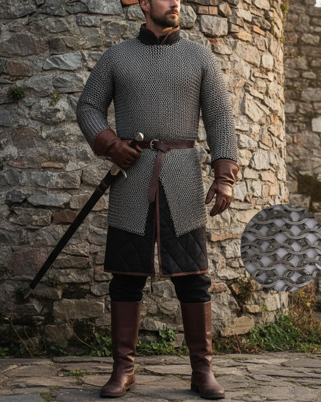 Chainmail Shirt | 9mm Flat Riveted Armor with Washers