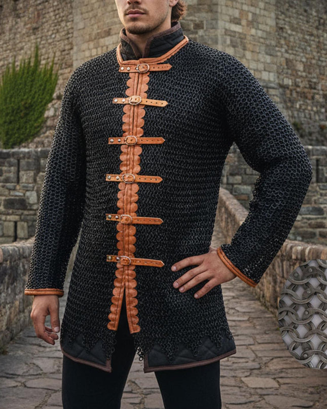 Medieval Chainmail Shirt- 9MM Flat Riveted With Washer