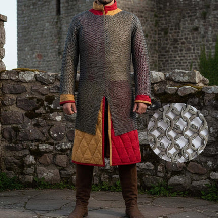 Medieval Chainmail Shirt Full Sleeve – 9mm Riveted Rings with Washers