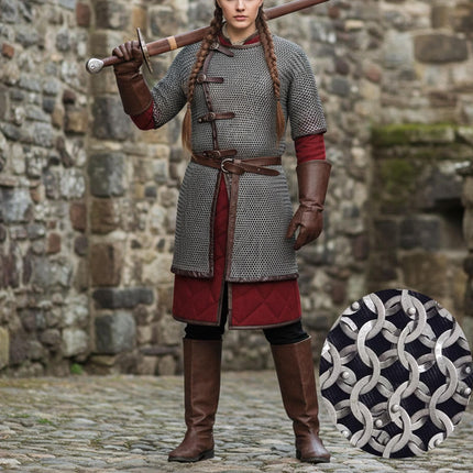 Ren Faire Chainmail Shirt – 8mm Flat Riveted with Washers