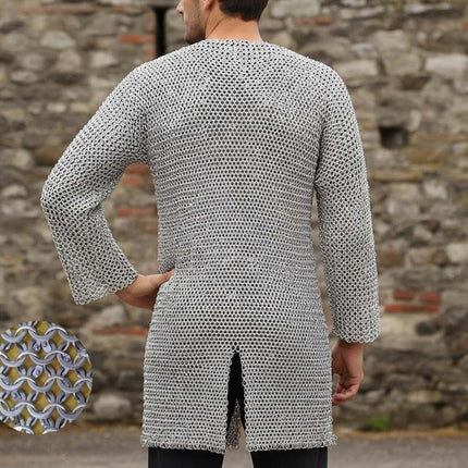 Aluminum Chainmail Shirt – 9mm Round Riveted Rings with Washers