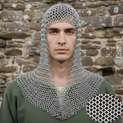Medieval Butted Chainmail Coif – Ren Faire & LARP