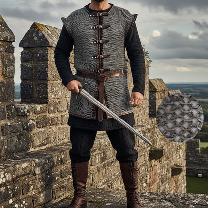 Ren Faire Chainmail Shirt – 9MM Flat Riveted with Flat Washers