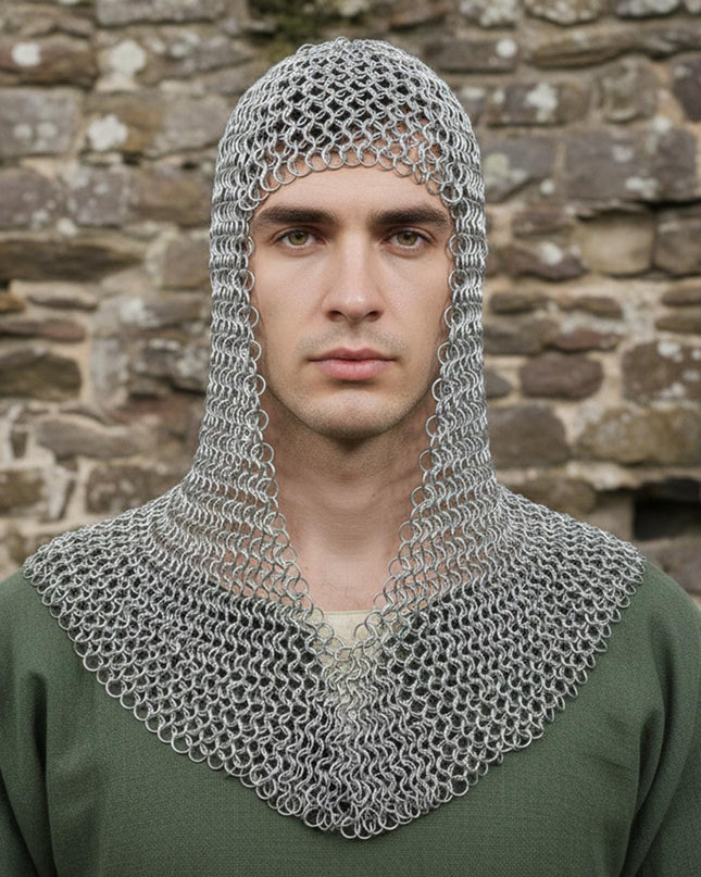 Medieval Butted Chainmail Coif – Ren Faire & LARP
