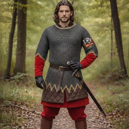 9mm Flat Riveted Chainmail Shirt with Washers – Medieval LARP & Cosplay Armor