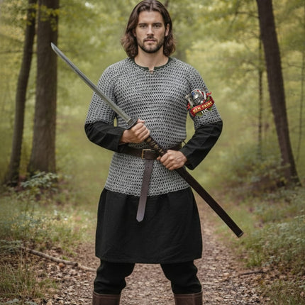 8mm Flat Riveted Chainmail Shirt with Washers – Medieval Knight Armor