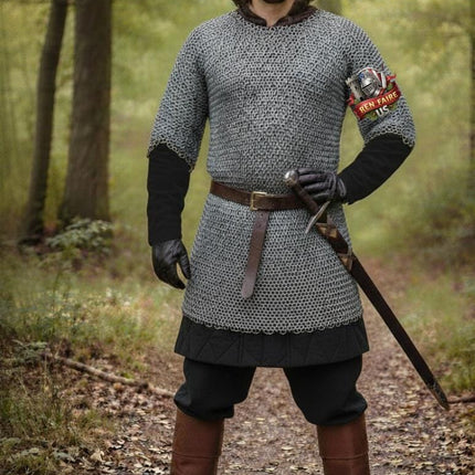 8mm Flat Riveted Chainmail Shirt with Washers – Medieval Knight Armor