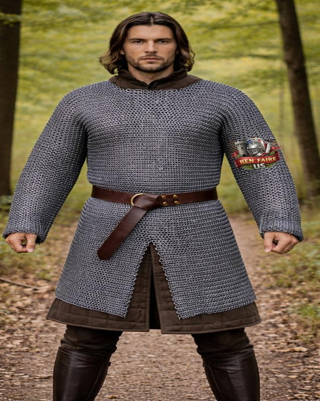 Chainmail Shirt 8mm Flat Riveted with Washers – Viking LARP Armor