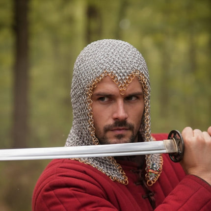 10MM Aluminum Butted Chainmail Coif – Medieval Armor Hood