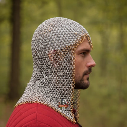 10MM Aluminum Butted Chainmail Coif – Medieval Armor Hood