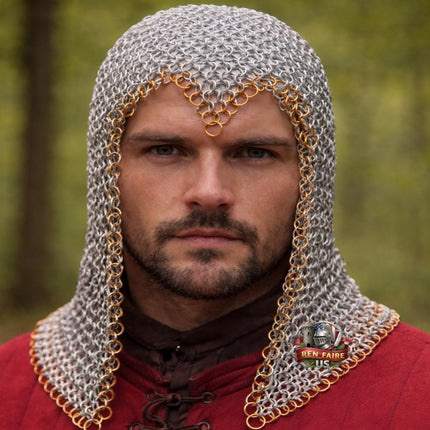 10MM Aluminum Butted Chainmail Coif – Medieval Armor Hood