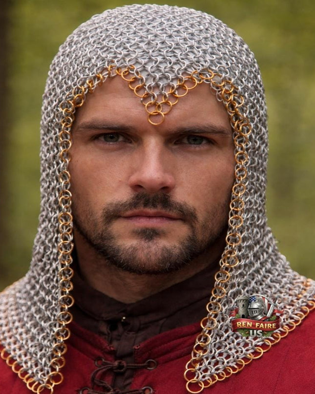10MM Aluminum Butted Chainmail Coif – Medieval Armor Hood