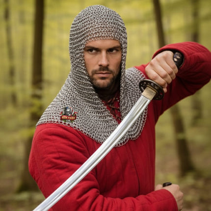 Chainmail Hood – 16 Gauge Aluminum Butted Coif for LARP, Cosplay & Ren Faire
