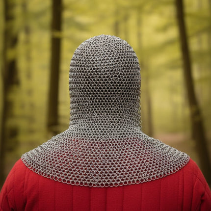 Chainmail Hood – 16 Gauge Aluminum Butted Coif for LARP, Cosplay & Ren Faire