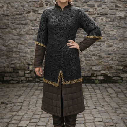 Chainmail Shirt – 8MM Flat Riveted Rings with Washers and Brass Rows