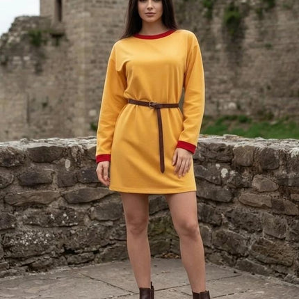 Medieval Tunic – Yellow with Red Accents