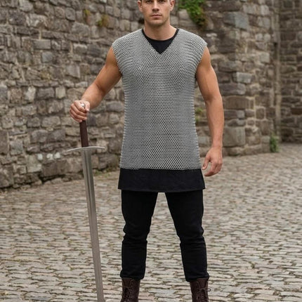 Sleeveless Butted Chainmail Shirt | Renaissance Fair Armor