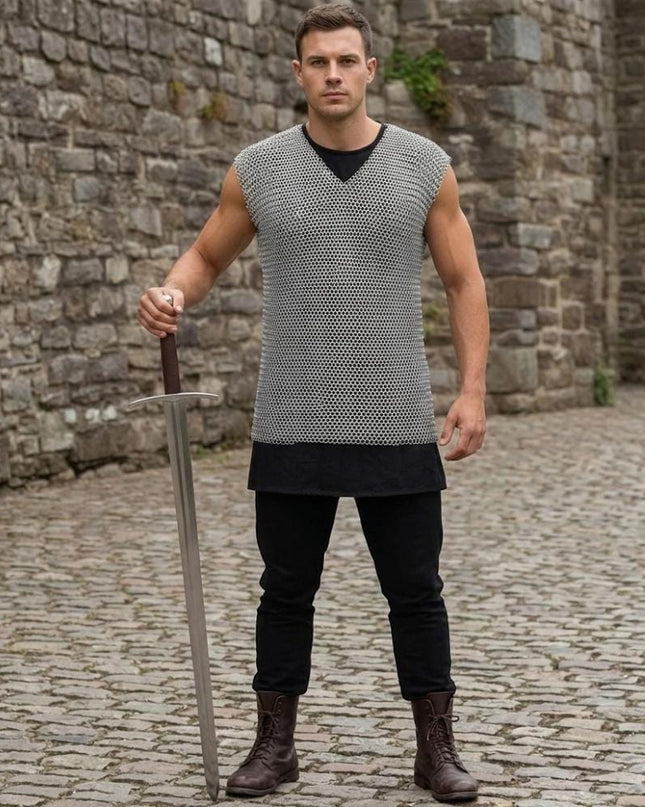 Sleeveless Butted Chainmail Shirt | Renaissance Fair Armor