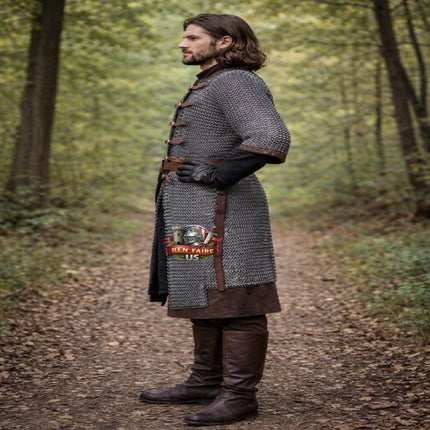 Chainmail Armor Shirt – 9mm Round Riveted Rings with Washers