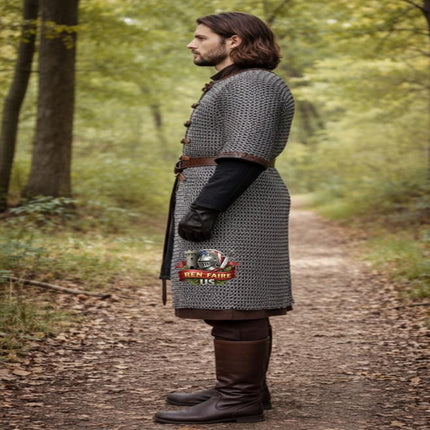 Chainmail Armor Shirt – 9mm Round Riveted Rings with Washers