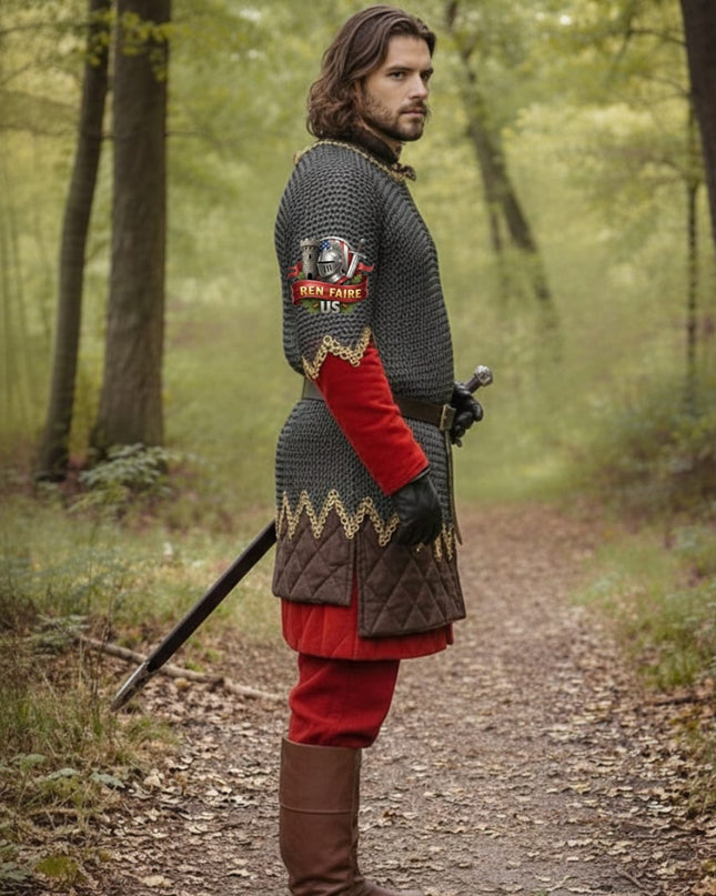 9mm Flat Riveted Chainmail Shirt with Washers – Medieval LARP & Cosplay Armor