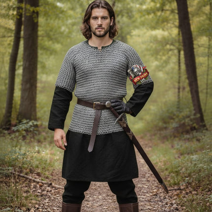 9mm Flat Riveted Chainmail Shirt with Washers – Medieval Knight Armor