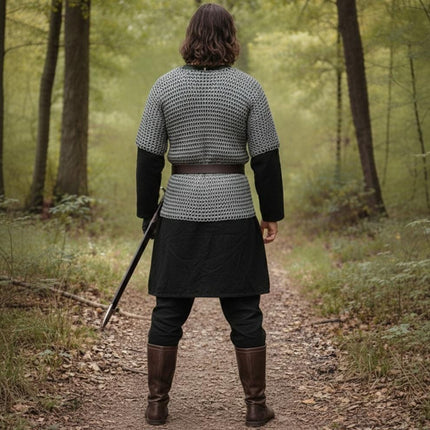 9mm Flat Riveted Chainmail Shirt with Washers – Medieval Knight Armor