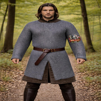 Chainmail Shirt 6mm Flat Riveted with Washers – Viking LARP Armor