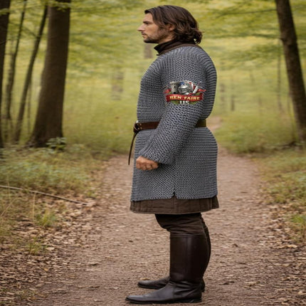 Chainmail Shirt 6mm Flat Riveted with Washers – Viking LARP Armor
