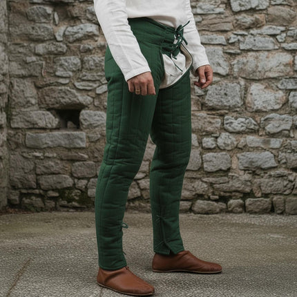 Quilted Cotton Armor Chausses – Medieval Padded Leggings