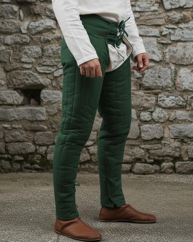 Quilted Cotton Armor Chausses – Medieval Padded Leggings