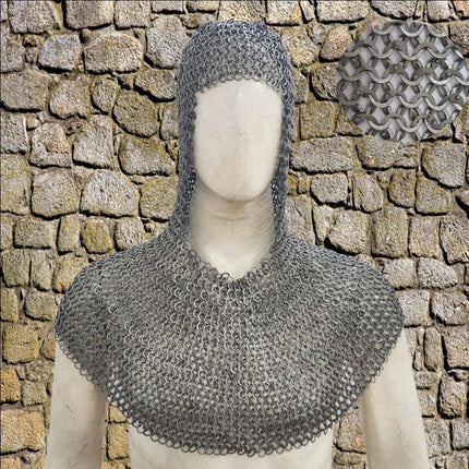 Chainmail Shirt – 9mm Flat Rings with Washers with Brass Trim