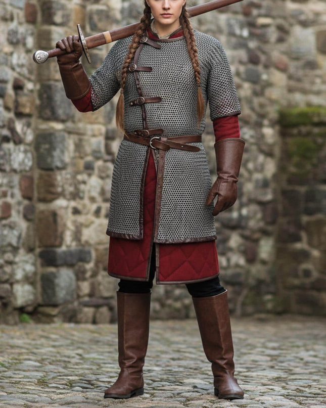 Ren Faire Chainmail Shirt – 8mm Flat Riveted with Washers