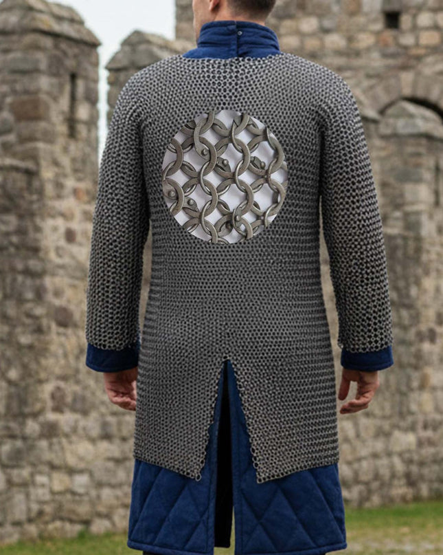 Medieval Chainmail Shirt Full Sleeve – 9mm Riveted Rings with Washers