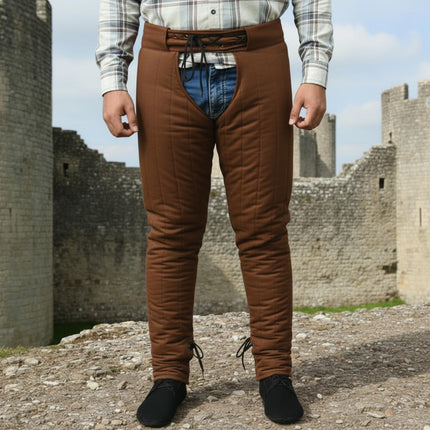 Quilted Cotton Armor Chausses – Medieval Padded Leggings