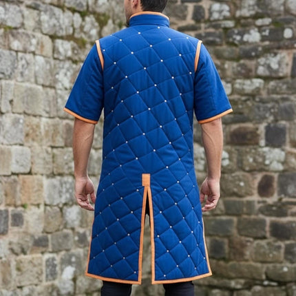 Ren faire Costume Gambeson With Leather Trim