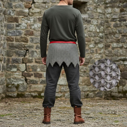 Medieval Chainmail Skirt – 9mm Flat Riveted Rings with Washers