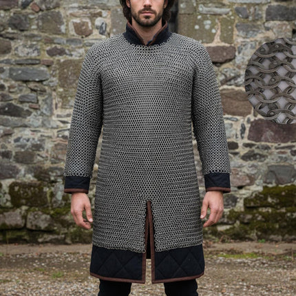 Medieval Chainmail Shirt – 9mm Flat Riveted Rings with Solid Washers